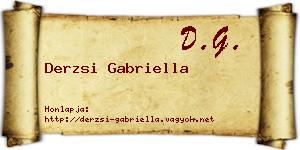 Derzsi Gabriella névjegykártya