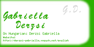 gabriella derzsi business card
